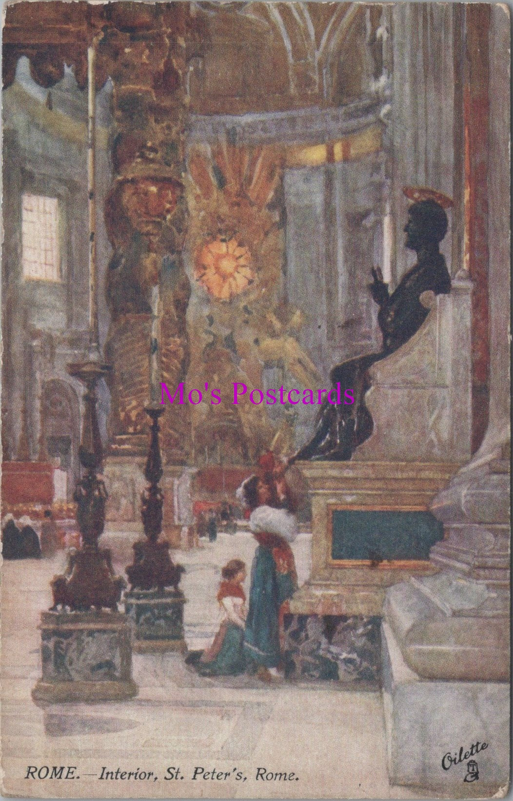 Italy Postcard - Rome, Interior of St Peter's  SW16358