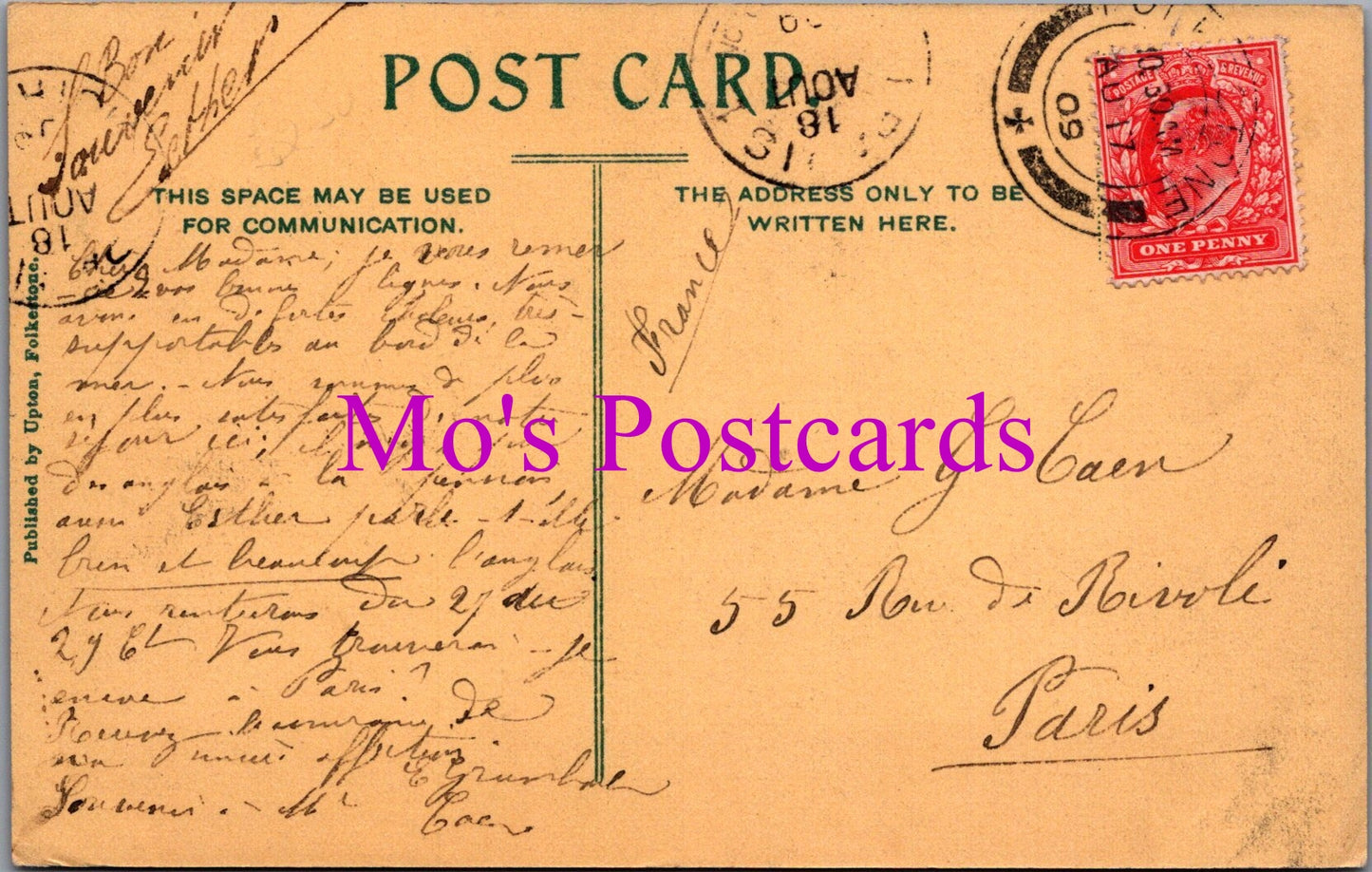 Kent Postcard - Newington Cottage, Folkestone   SW14746