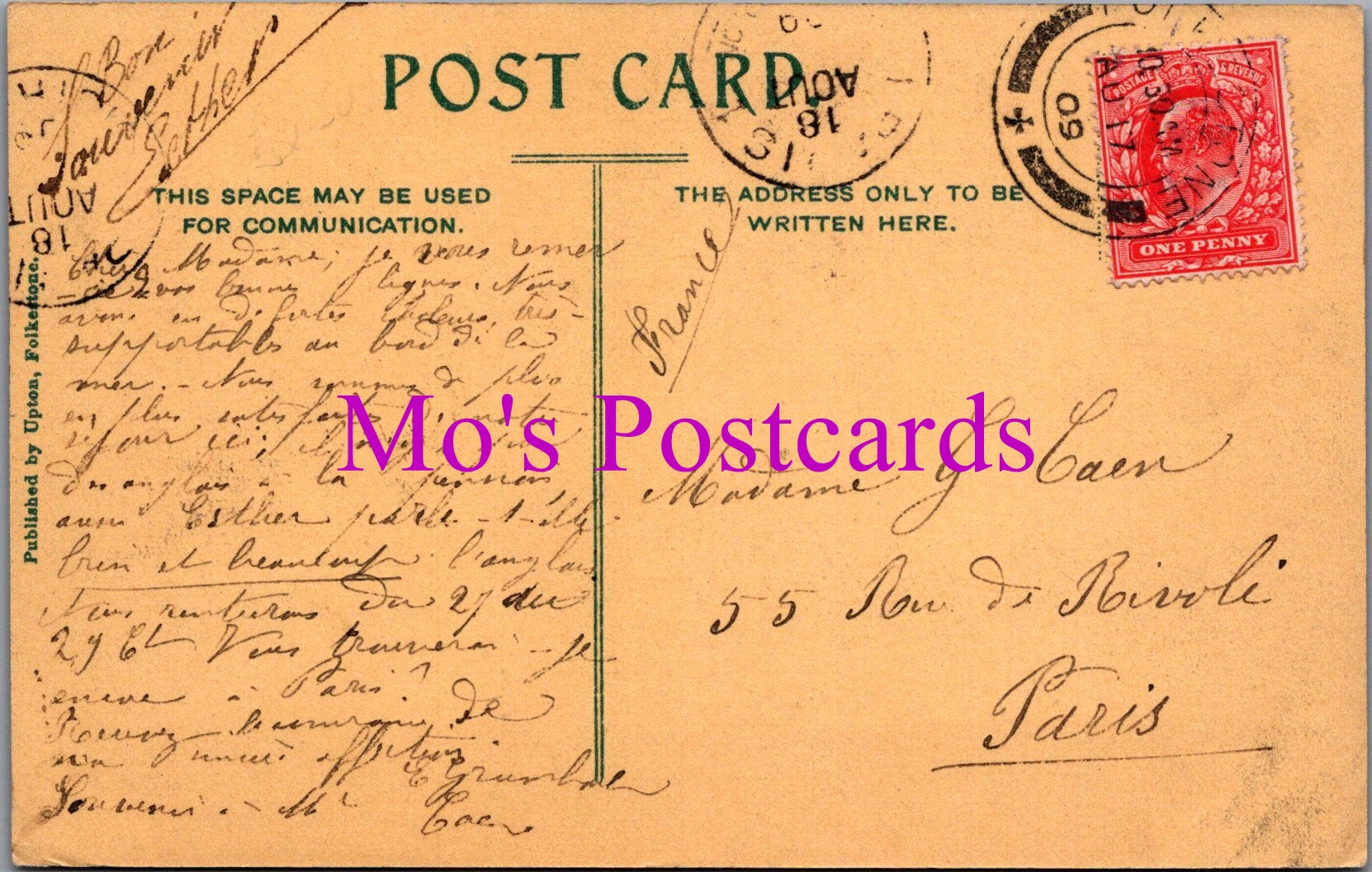 Kent Postcard - Newington Cottage, Folkestone   SW14746