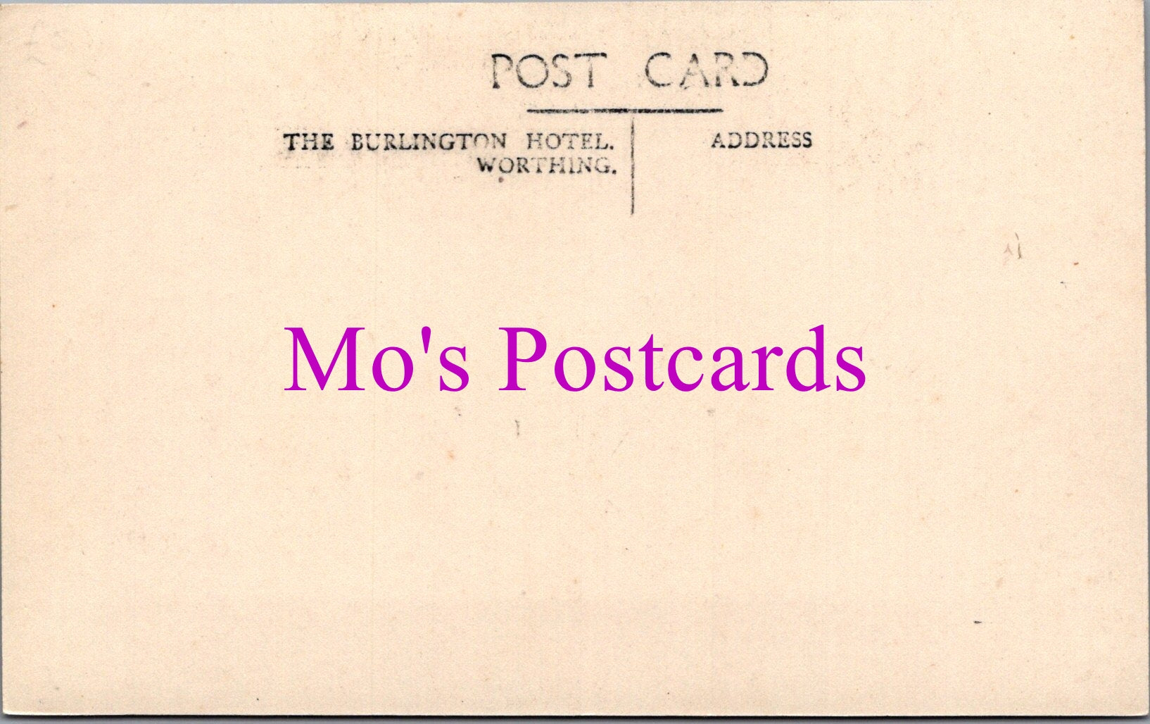 Sussex Postcard - The Burlington Hotel, Worthing   SW14747