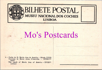 Portugal Postcard - National Coach Museum, Lisbon  SW15258