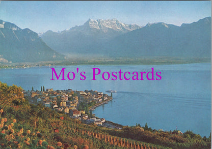Switzerland Postcard - Montreaux and Denta-Du-Midi  SW15273