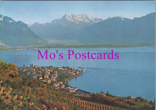 Switzerland Postcard - Montreaux and Denta-Du-Midi  SW15273