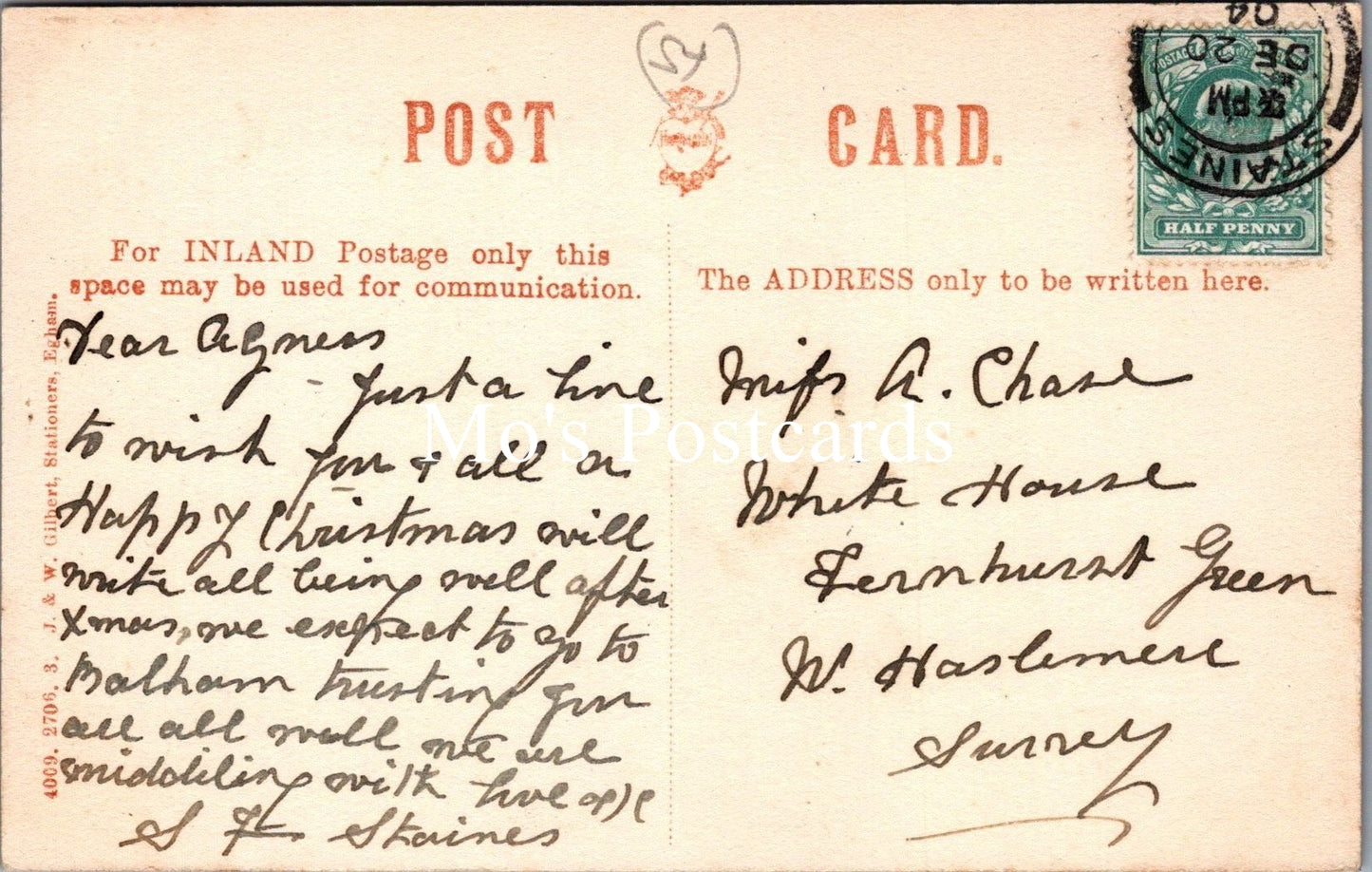 Surrey Postcard - The Lake, Virginia Water  SW15539