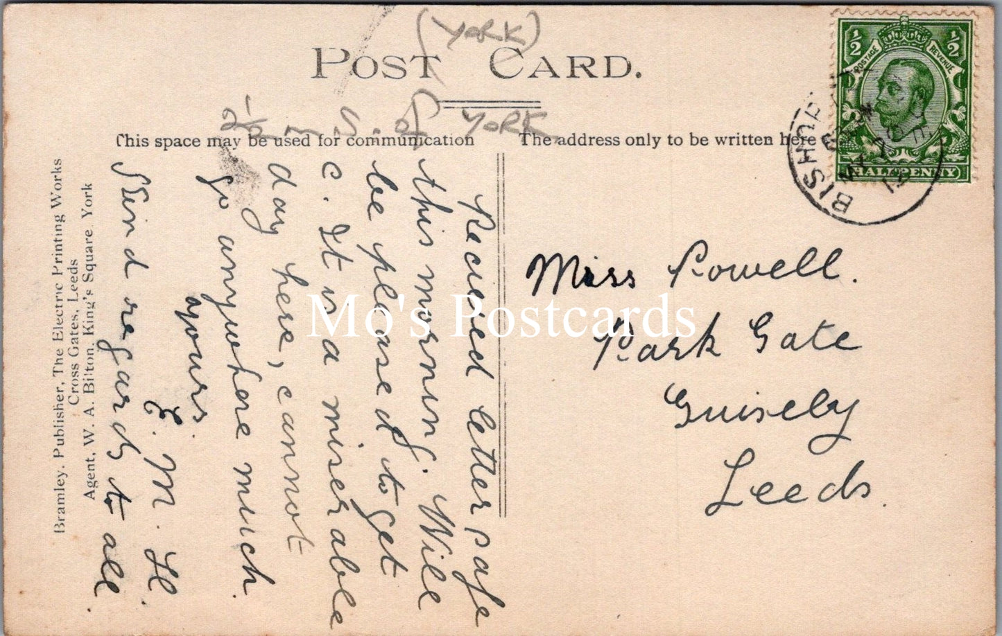 Yorkshire Postcard - Souvenir From Bishopthorpe  SW15546