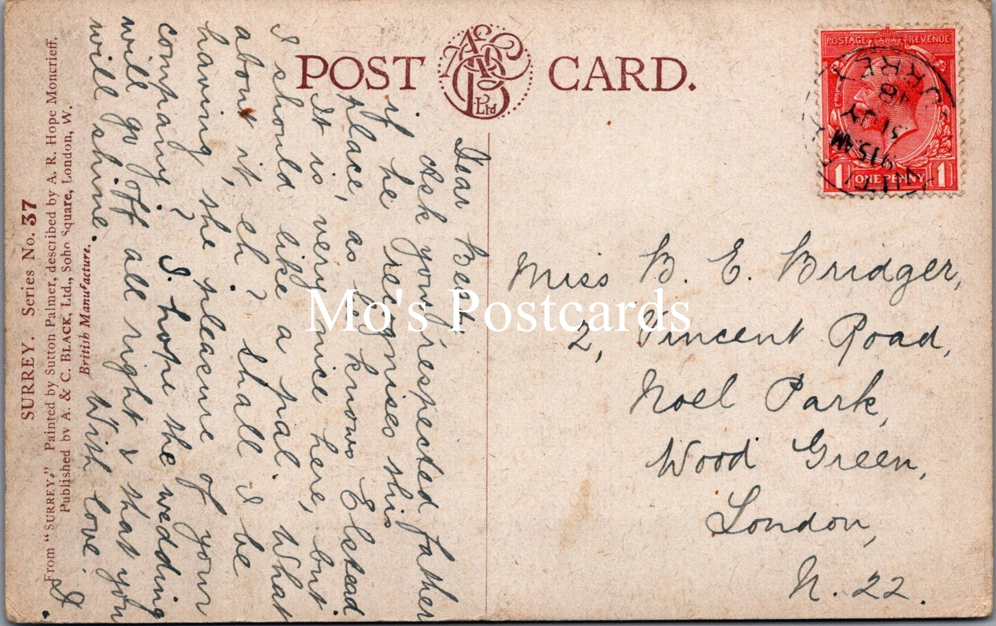 Surrey Postcard - Somerset Bridge, Near Elstead    SW15751