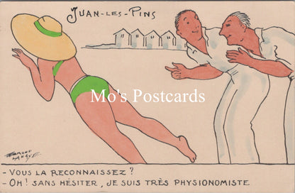 France Postcards - French Art, Juan Les Pins Beach Scenes SW15881