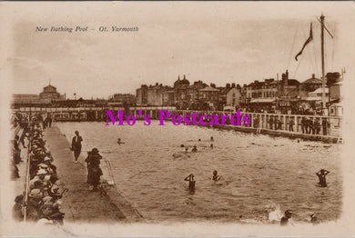 Norfolk Postcard - Great Yarmouth, New Bathing Pool   SW14684