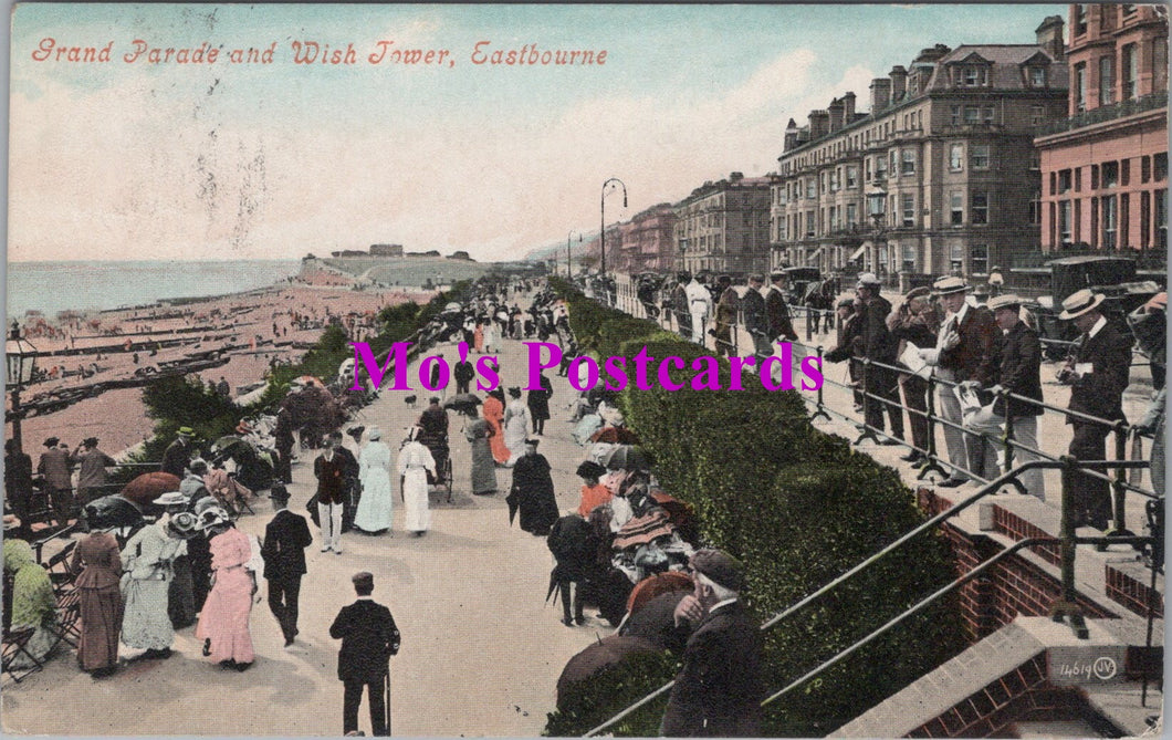 Sussex Postcard - Eastbourne Grand Parade and Wish Tower  SW14707