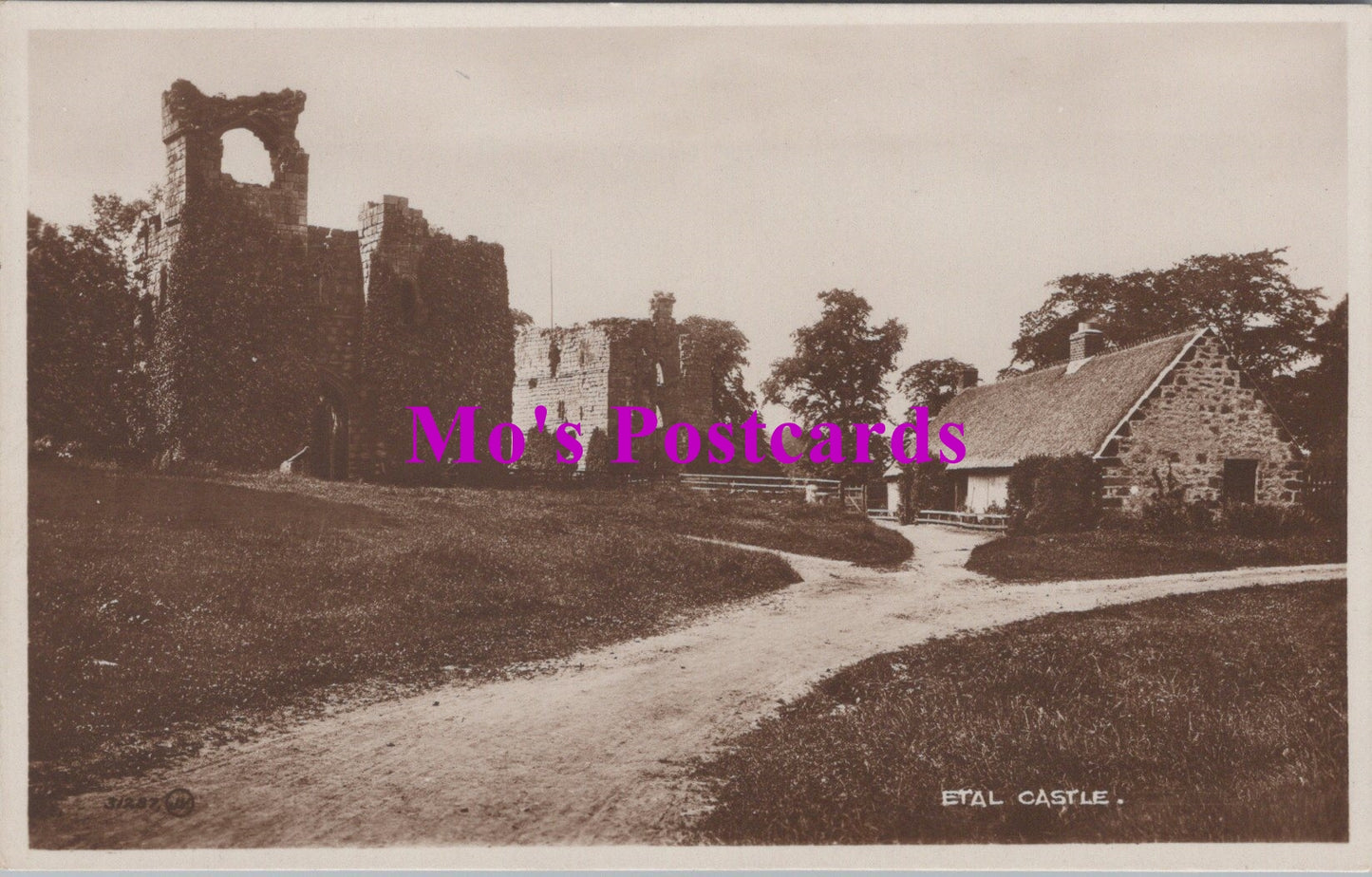 Northumberland Postcard - Etal Castle, Etal Village    SW14708
