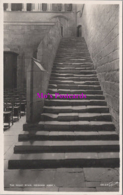 Northumberland Postcard - Hexham Abbey, The Night Stair   SW14713