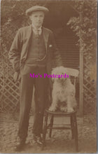 Load image into Gallery viewer, Animals Postcard - Dogs, Man With His Pet Dog  SW14733

