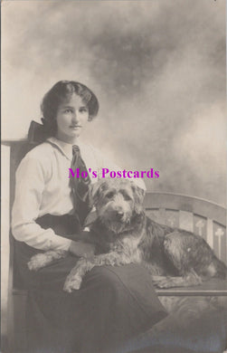 Animals Postcard - Dogs, Lady With Her Pet Dog  SW14736