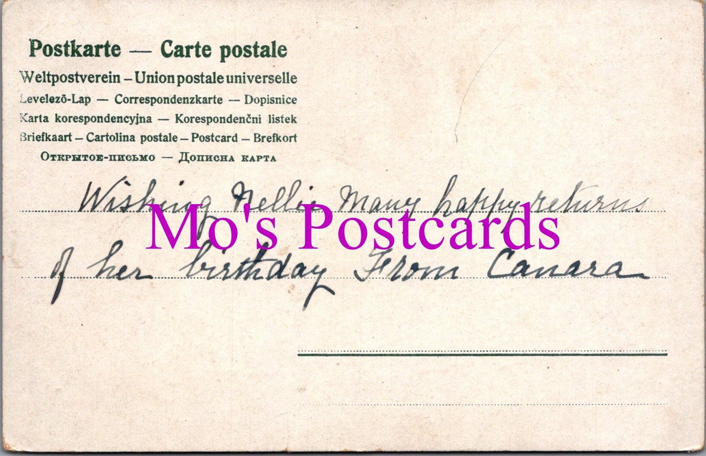 Greetings Postcard - Good Luck, Horseshoe of Flowers  DZ82