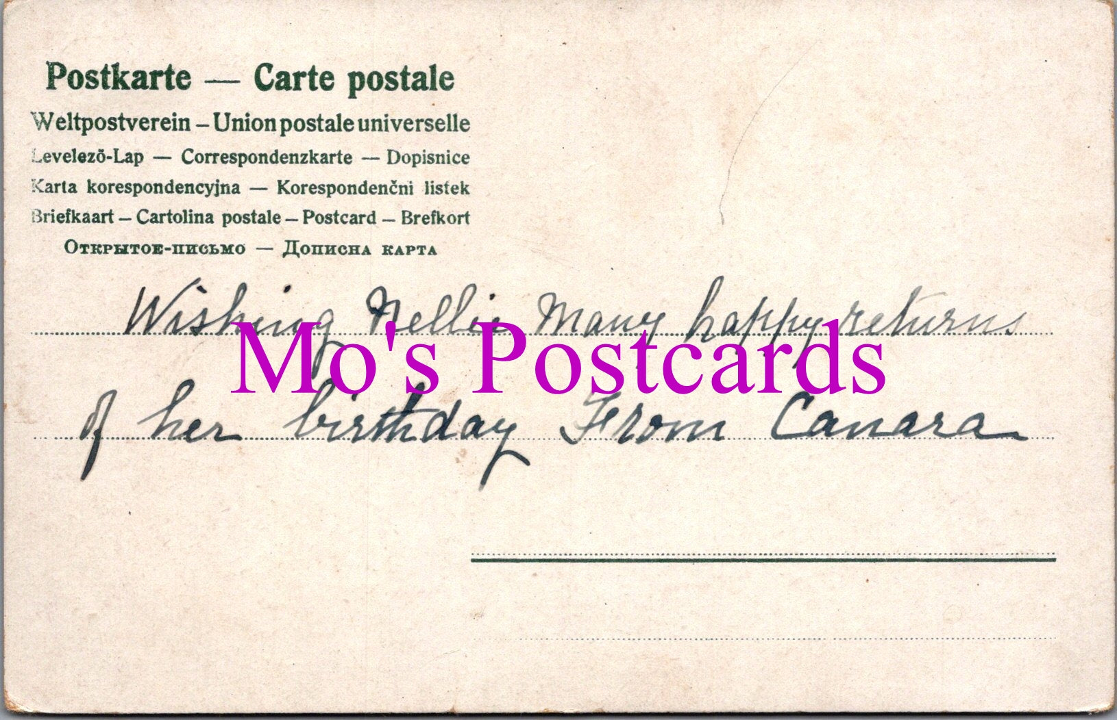 Greetings Postcard - Good Luck, Horseshoe of Flowers  DZ82