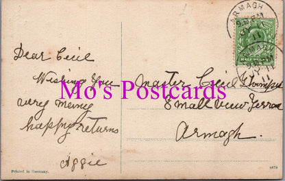 Greetings Postcard - A Glad Birthday. Children    DZ86