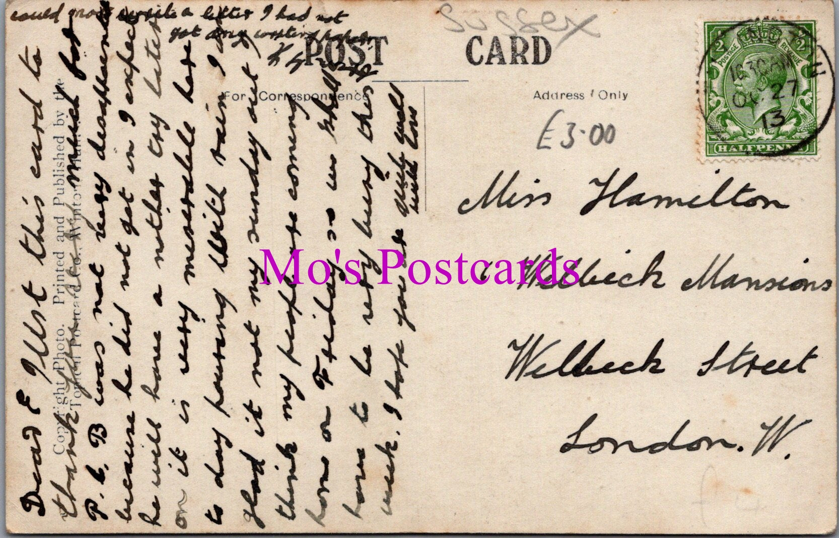 Sussex Postcard - Entrance To Petworth Park   DZ112