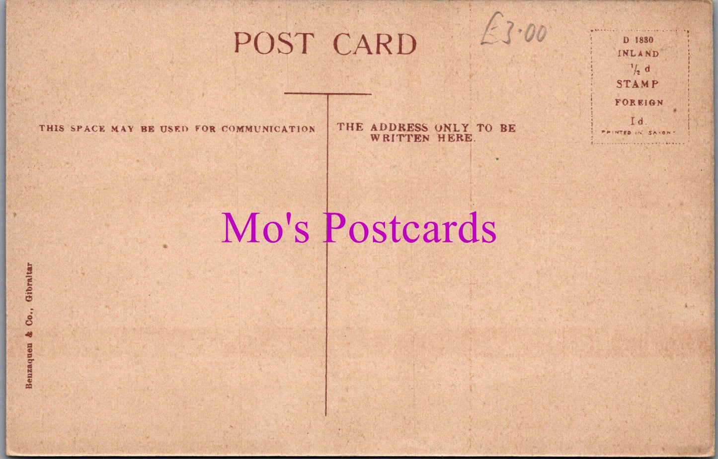 Gibraltar Postcard - The Slip Boatyard  DZ126