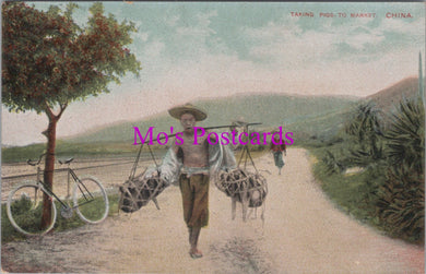 China Postcard - Taking Pigs To Market  DZ131