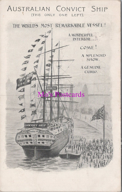 Australia Postcard - Australian Convict Ship   DZ329