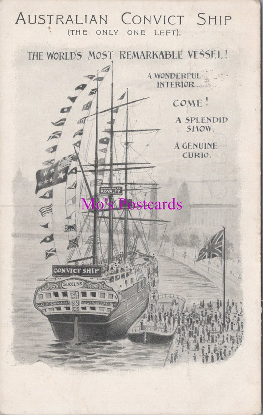 Australia Postcard - Australian Convict Ship   DZ329