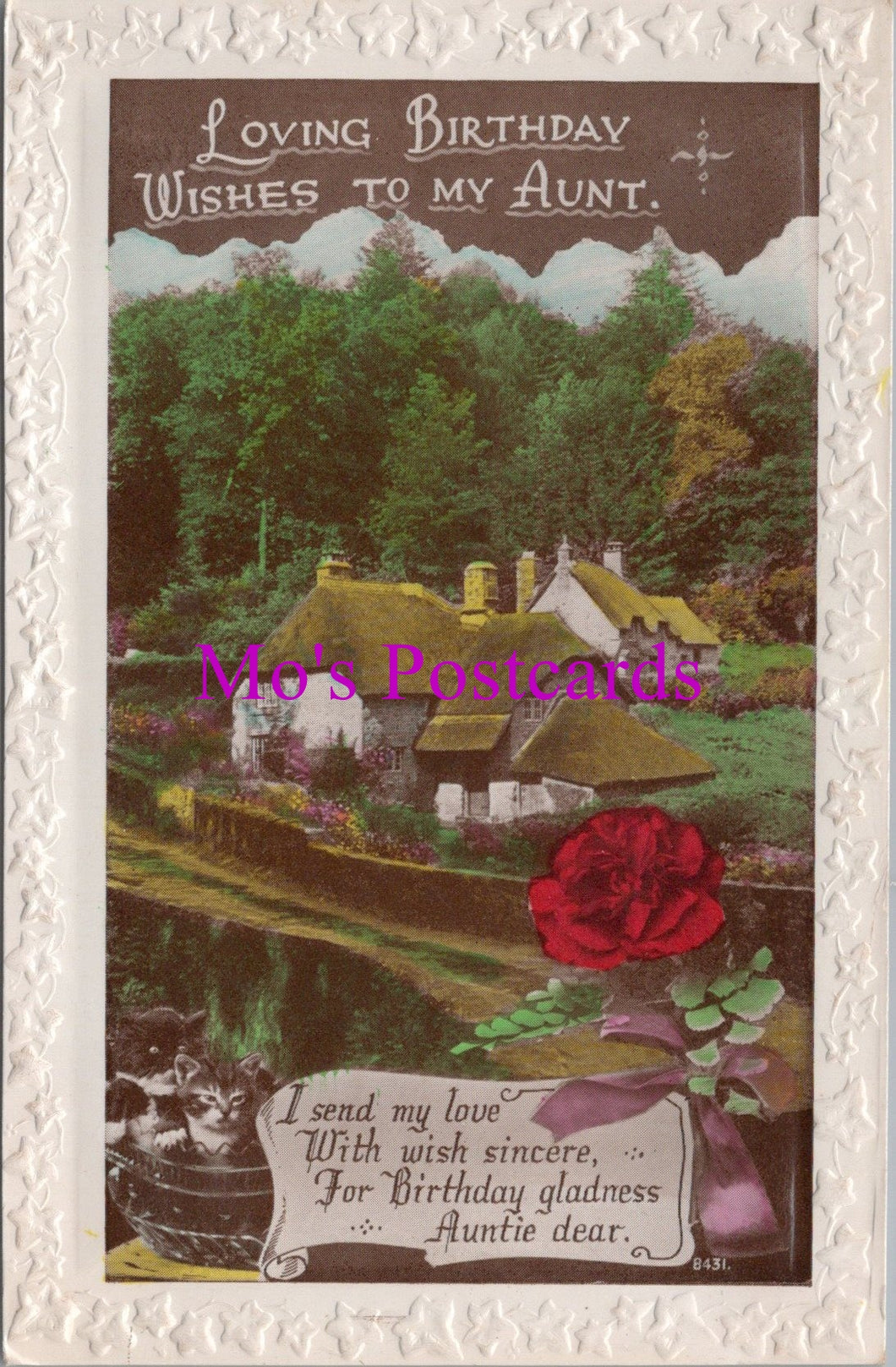 Greetings Postcard - Loving Birthday Wishes To My Aunt  HM92