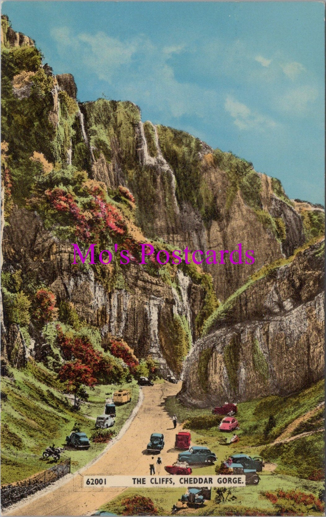 Somerset Postcard - The Cliffs, Cheddar Gorge   HM98