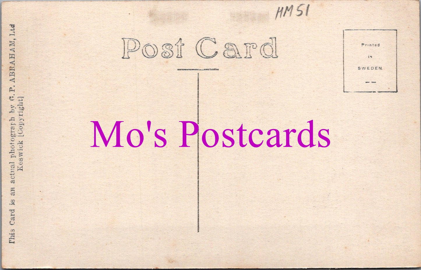 Cumbria Postcard - D'ye Ken John Peel, Hunting Song  HM51