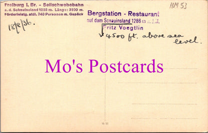 Germany Postcard - Freiburg i.Br - Seilschwebebahn  HM53
