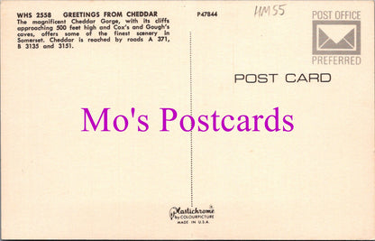 Somerset Postcard - Greetings From Cheddar  HM55