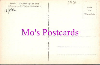 Germany Postcard - Mainz, Gutenberg-Denkma  HM60