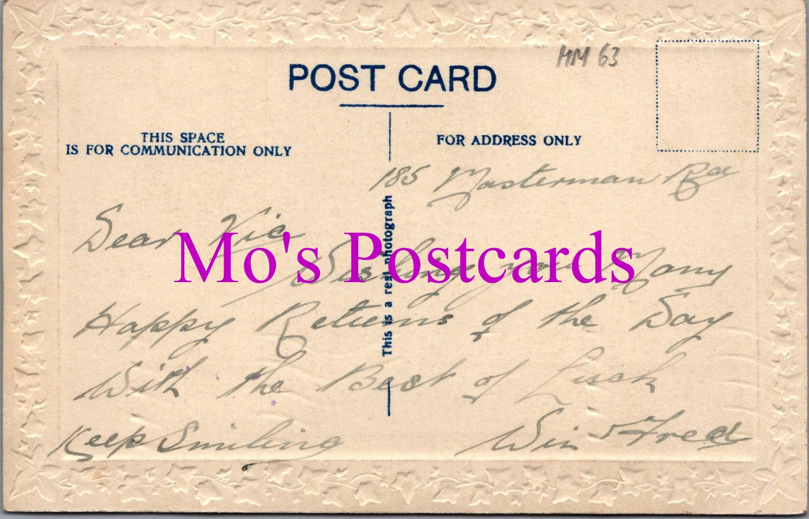 Greetings Postcard - Birthday Greetings To My Dear Brother  HM63