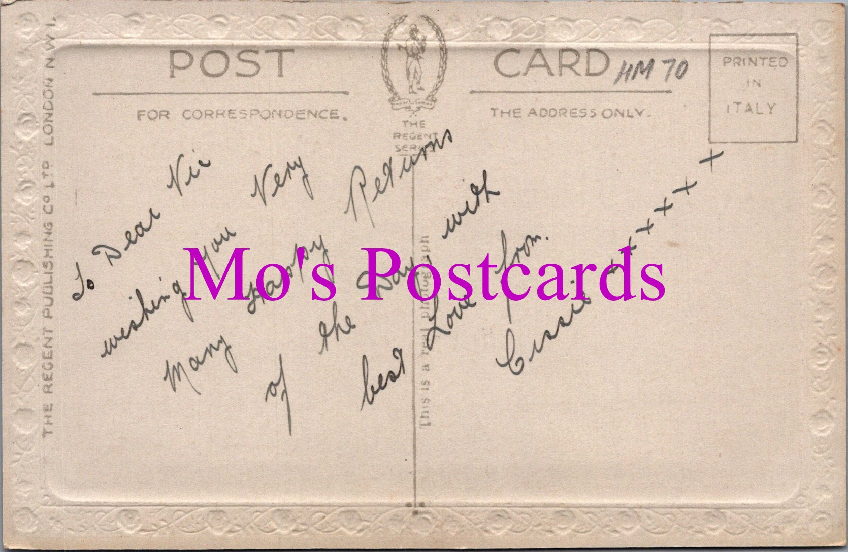 Greetings Postcard - Loving Greetings To My Dear Brother HM70