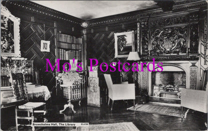 Lancashire Postcard - Browsholme Hall, The Library   HM5