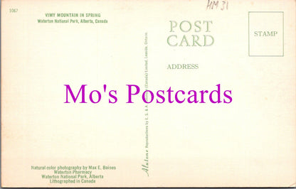 Canada Postcard - Vimy Mountain in Spring  HM31