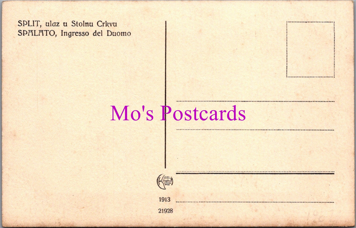 Croatia Postcard - Split, Ulaz u Stolnu Crkvu   DZ323