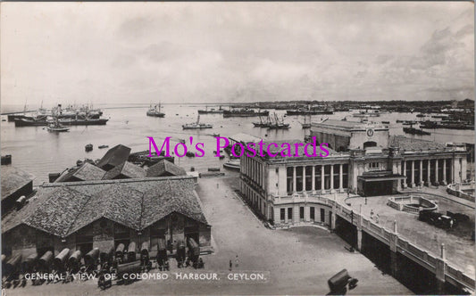 Sri Lanka Postcard - General View of Colombo Harbour   SW14437