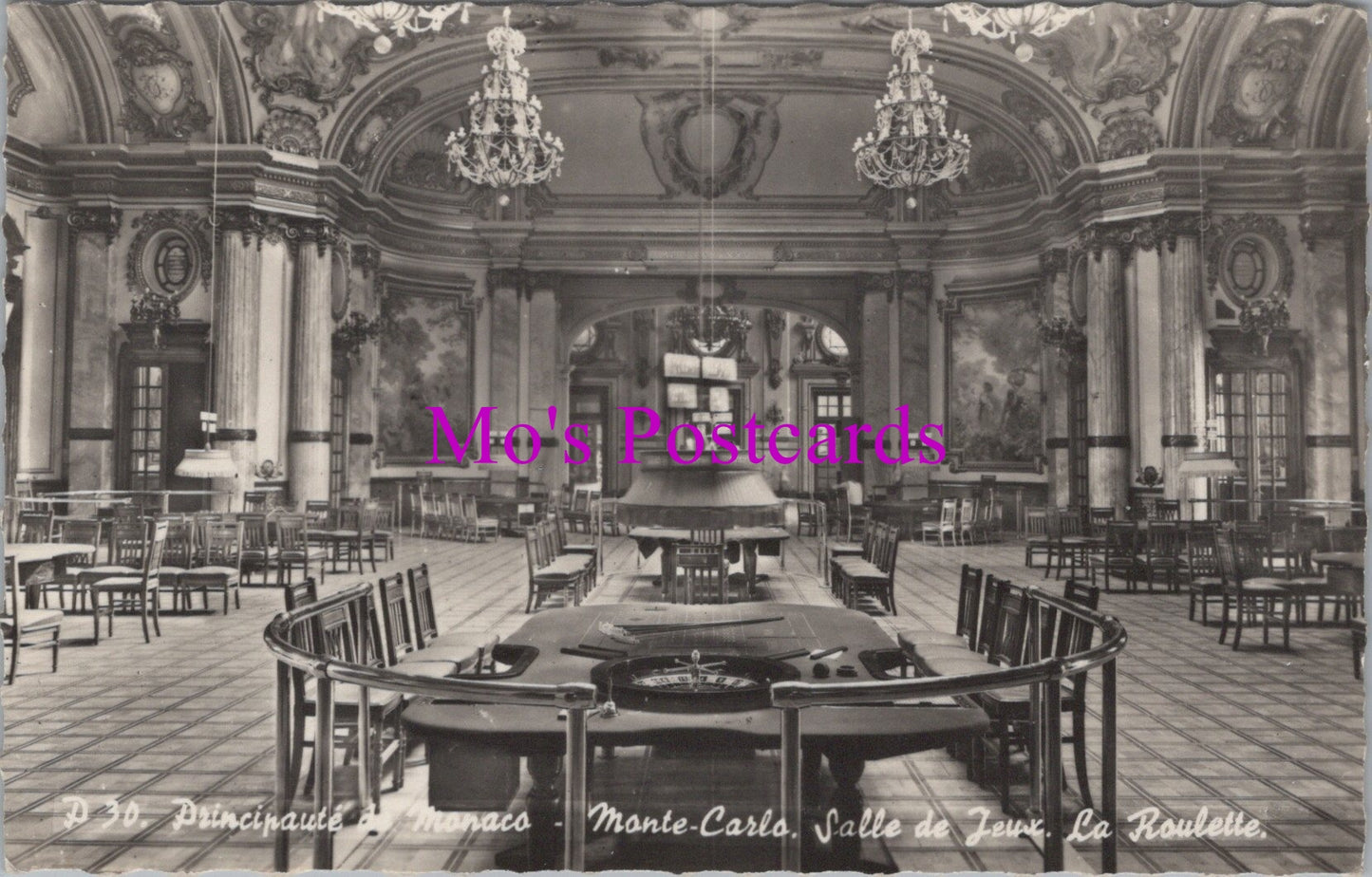 Monaco Postcard - Monte Carlo, Salle De Jeux, La Roulette  SW14455