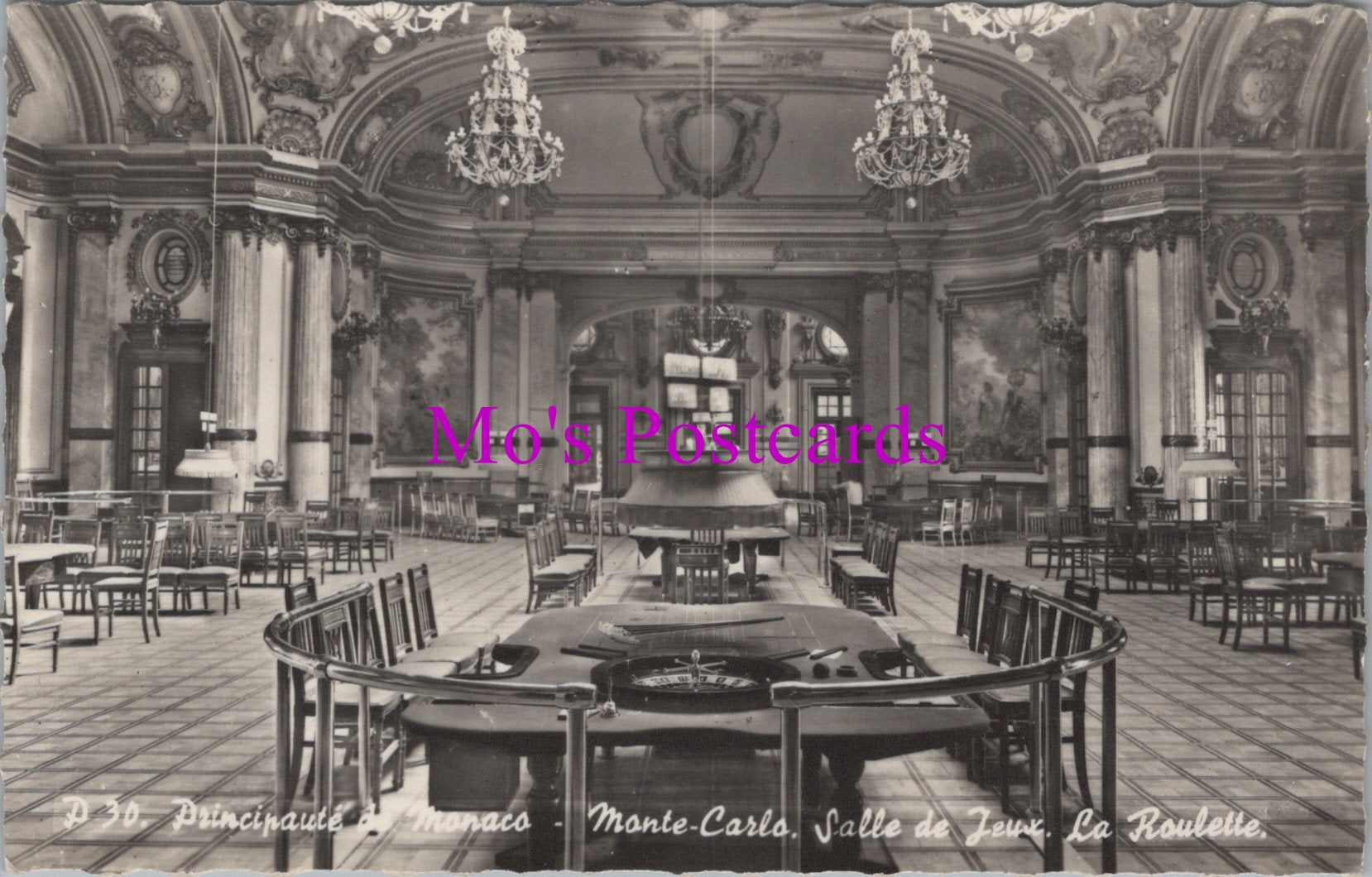 Monaco Postcard - Monte Carlo, Salle De Jeux, La Roulette  SW14455