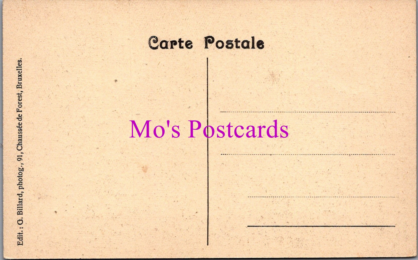 Belgium Postcard - Pension Rombauts, 12-14 Rue Berckmans, Bruxelles  SW14471