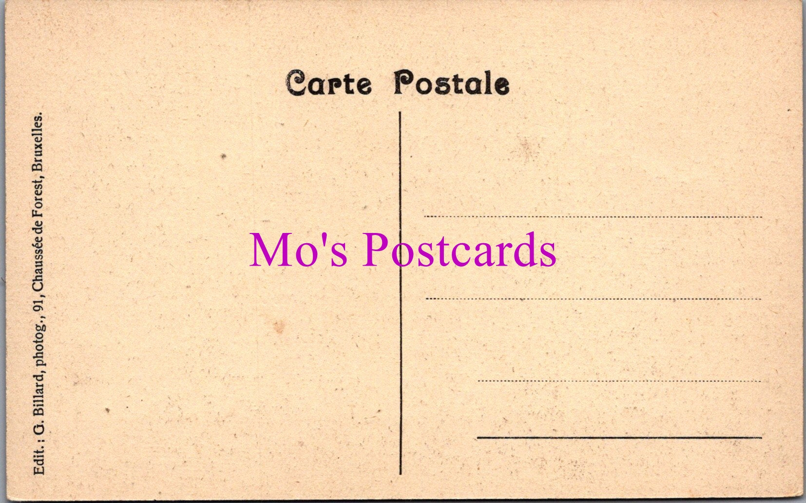 Belgium Postcard - Pension Rombauts, 12-14 Rue Berckmans, Bruxelles  SW14471