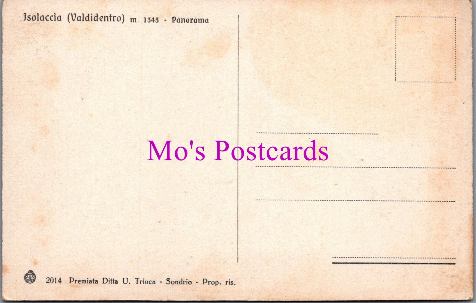 Italy Postcard - Isolaccia, Valdidentro  SW14498