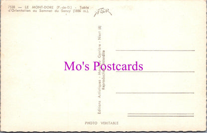 France Postcard - Le Mont-Dore, Table d'Orientation  SW15177