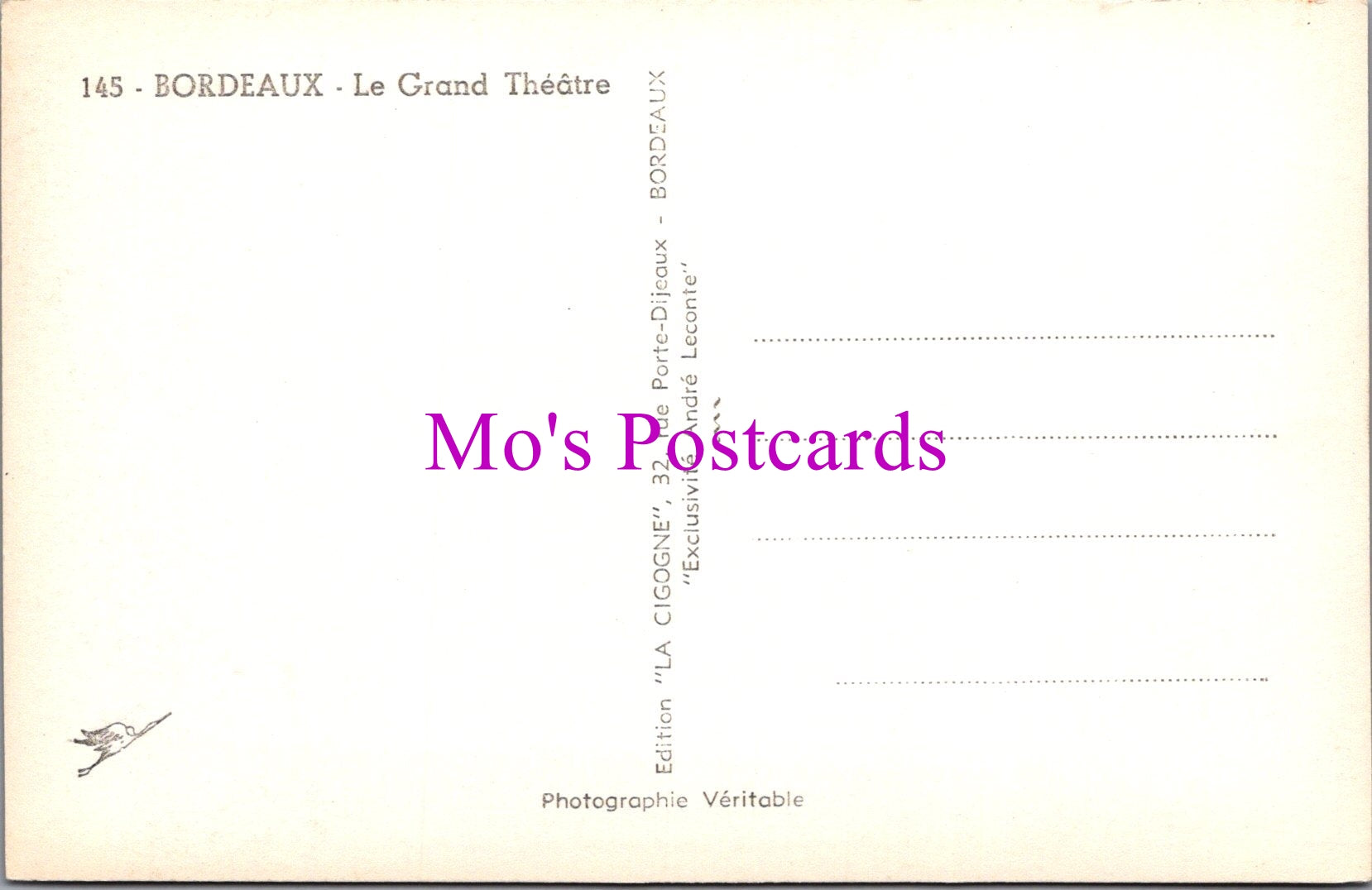 France Postcard - Bordeaux, Le Grand Theatre  SW15180