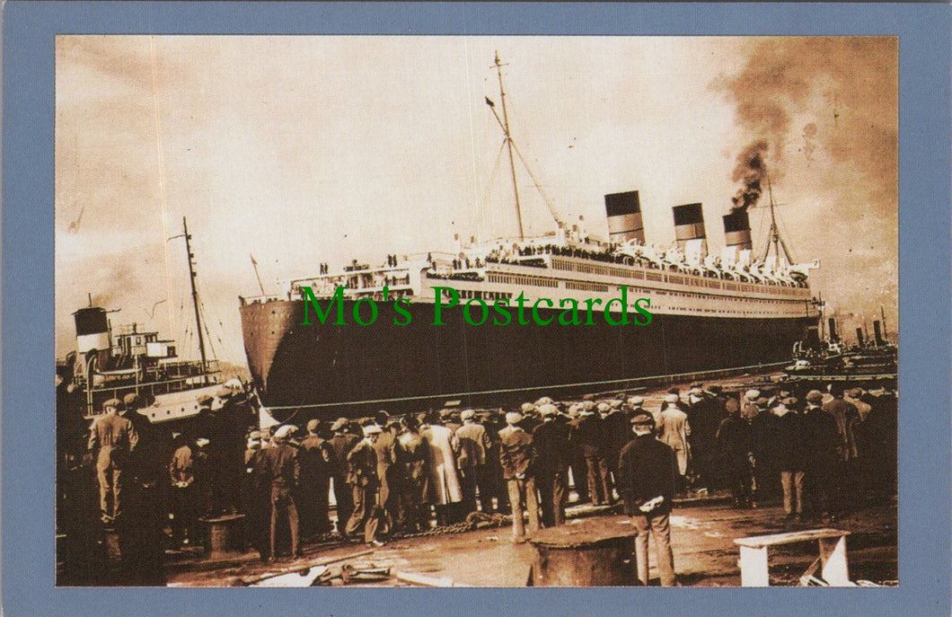 Nostalgia Postcard - The Queen Mary Sails, 24th March 1936 -  SW13802