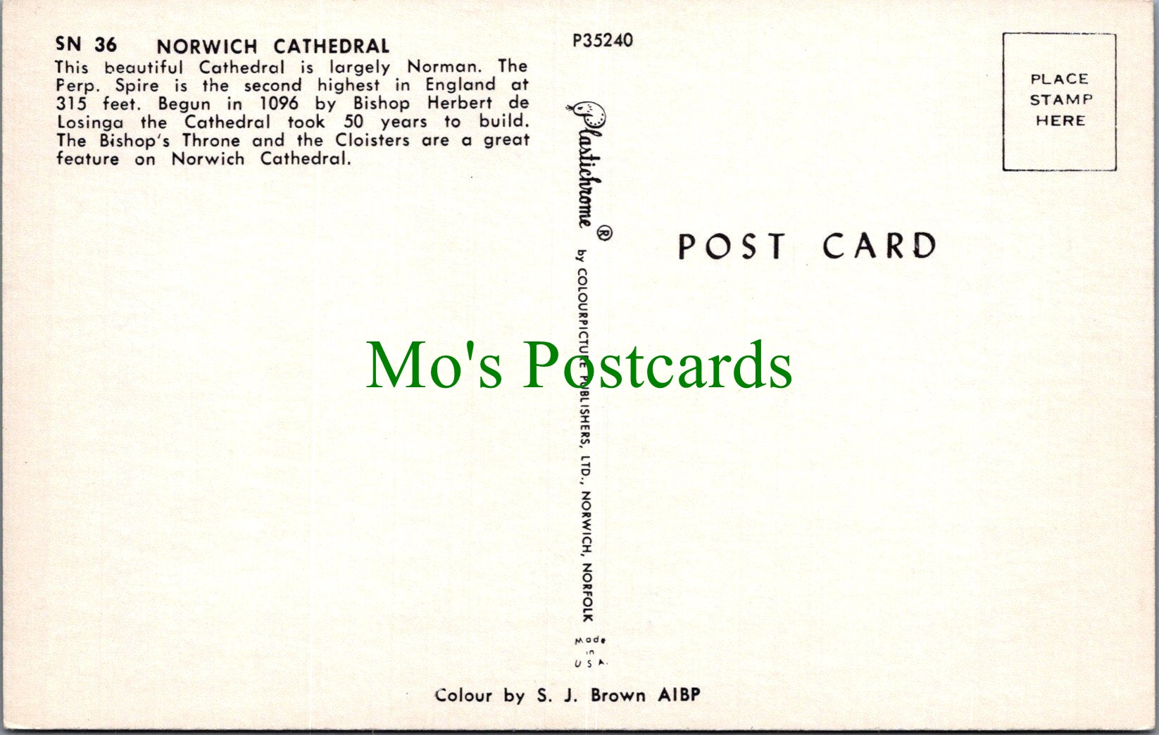 Norfolk Postcard - Norwich Cathedral   SW13882