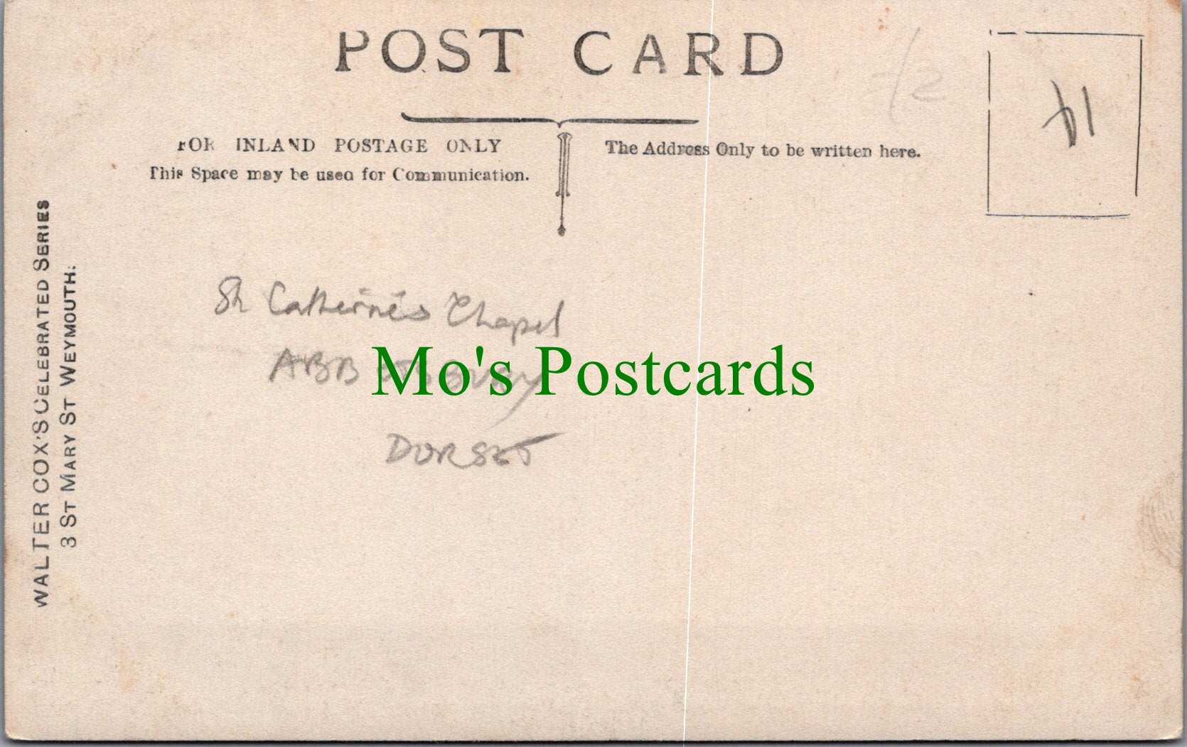 Dorset Postcard - St Catherine's Chapel, Abbotsbury  SW13936