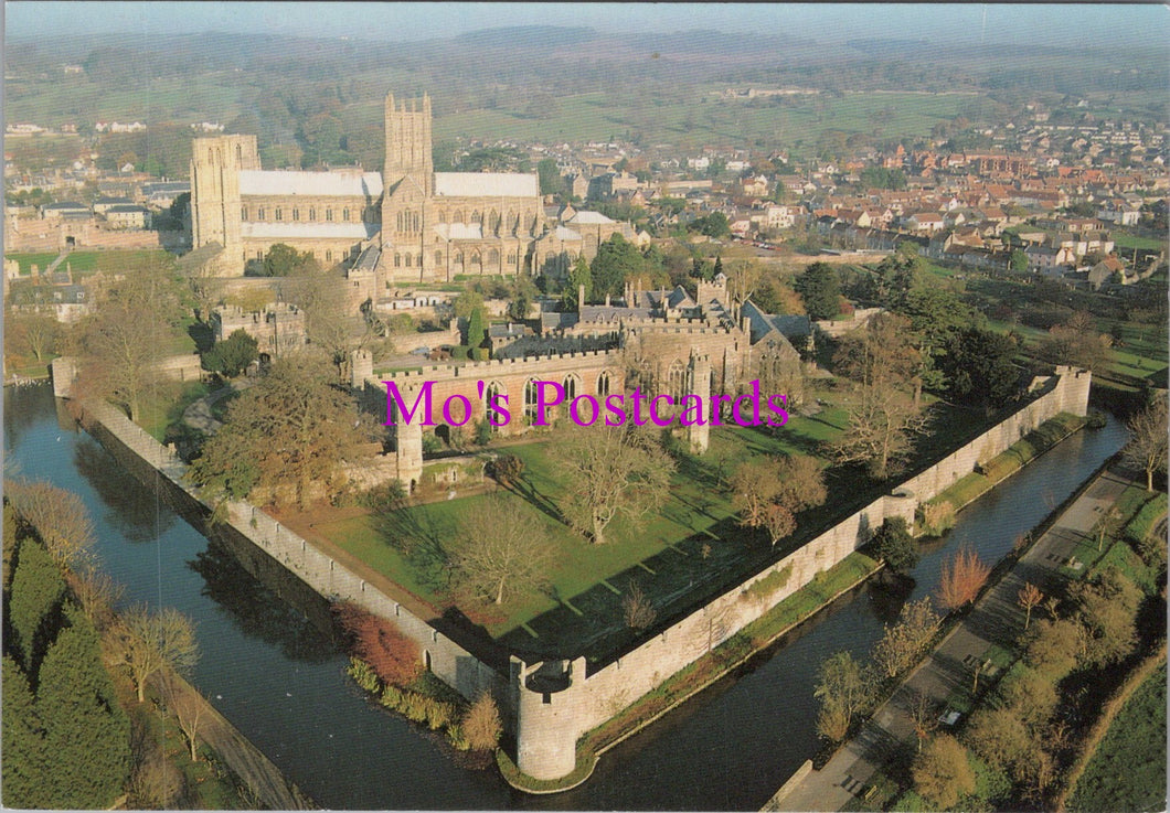 Somerset Postcard - Aerial View of The Bishop's Palace, Wells   SW15508