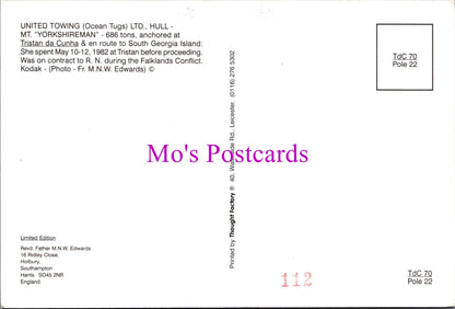 Shipping Postcard - M.T "Yorkshireman" United Towing Ltd SW15250