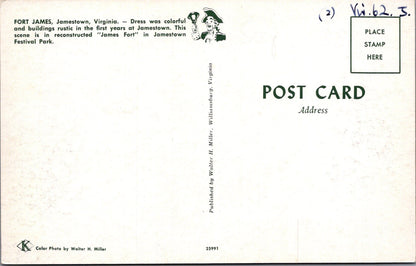 America Postcard - Fort James, Jamestown, Virginia   SW16552